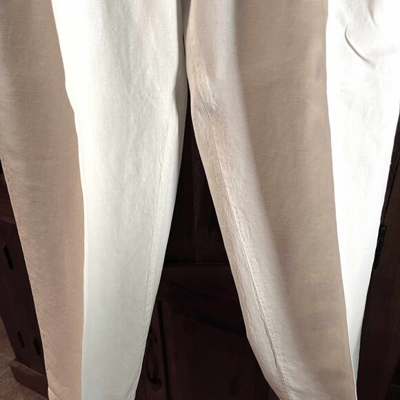 White 100% Pure Linen Cropped Jacket and Pants - Picture 8 of 8